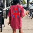 In My Spidey Mom Era Groovy Mommy Mother's Day Women's Oversized Comfort T-Shirt Back Print Crimson