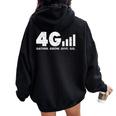 4G Gather Grow Give Go God Jesus Faith Quote Christian Women Oversized Hoodie Back Print Black