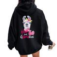 60 Compleanno Regalo Donne Decorazione Lama Divertente Felpa con cappuccio oversize da donna con stampa posteriore Black