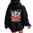 Adotta Un Panda Bear Cute Animal Adopt Me Panda Adozione Felpa con cappuccio oversize da donna con stampa posteriore Black