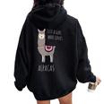 Alpaca Solo Una Ragazza Che Ama Gli Alpaca Felpa con cappuccio oversize da donna con stampa posteriore Black