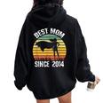 Best Mom Since 2014 Hero Super Mother Birthday Retro Vintage Women Oversized Hoodie Back Print Black Best Mom Since 2014 Hero Super Mother Birthday Retro Vintage Women Oversized Hoodie Back Print Black