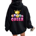 Bingo Queen Bingo Player Bingo Lover Bingo Women Oversized Hoodie Back Print Black