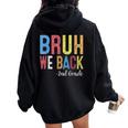 Bruh We Back 2Nd Grade First Day Of School Back To School Women Oversized Hoodie Back Print Black