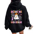 You Can't Scare Me I Teach 3Rd Grade Teacher Ghost Halloween Women Oversized Hoodie Back Print Black