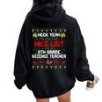 Christmas 9Th Grade Science Teacher Reindeer Ugly Sweater Women Oversized Hoodie Back Print Black