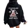 Coinvolge Books Pigiama Count Me In Panda Reading Bookworm Felpa con cappuccio oversize da donna con stampa posteriore Black