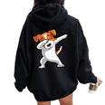 Dabbing Jack Russell Terrier Dab Per Uomini Donne E Bambini Felpa con cappuccio oversize da donna con stampa posteriore Black