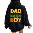 Dad And Mom Birthday Boy Lion Family Party Decorations Women Oversized Hoodie Back Print Black
