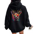 Disfraz De Ciervo Para Hombre Y Oktoberfest Wiesn Women Oversized Hoodie Back Print Black