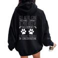 Divertente Gli Altri Cani Ricevono I Comandi Padrona Di Cane Felpa con cappuccio oversize da donna con stampa posteriore Black