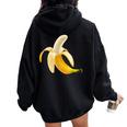 Divertente Maglietta A Forma Di Banana Sbucciata Con Sarcasmo Divertente A Banana Felpa con cappuccio oversize da donna con stampa posteriore Black