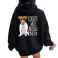 Donna Mamma Jack Russel Più Cool Jack Russell Terrier Con Collo A Felpa con cappuccio oversize da donna con stampa posteriore Black