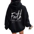Faith Without Works Is Dead Bible Verse Christian Sobriety Women Oversized Hoodie Back Print Black