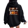 Family Thanksgiving 2024 Thankful For My Tribe Fall Autumn Women Oversized Hoodie Back Print Black