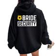 Festa Nuziale Divertente Di Sicurezza Della Sposa Felpa con cappuccio oversize da donna con stampa posteriore Black
