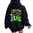 80'S Girls Just Wanna Have Fun 1980S Girl Women Women Oversized Hoodie Back Print Black