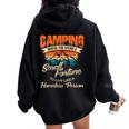 Camping With Sayings For Campers Camp Women Women Oversized Hoodie Back Print Black