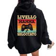 Futura Mamma Neomamma Livello Mamma Sbloccato Incinta Felpa con cappuccio oversize da donna con stampa posteriore Black