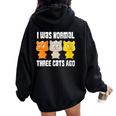 Gatos Divertidos Cuello Women Oversized Hoodie Back Print Black