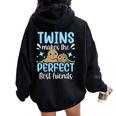 I Gemelli Sono I Migliori Amici Perfetti Sarcastico Umorismo Felpa con cappuccio oversize da donna con stampa posteriore Black