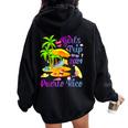 Girls Trip 2024 Beach Vacation Puerto Rico Beach Women Oversized Hoodie Back Print Black