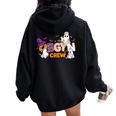 Halloween Obgyn Crew Cute Boo Ghost Nurse Nursing Scrub Women Oversized Hoodie Back Print Black