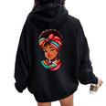 Jolie Fille Africaine Style Afro Sweat à capuche oversize pour femme avec imprimé dans le dos Black