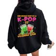 K-Pop Et Bubble Tea Japon Culture Pays Homme Cadeau Women Oversized Hoodie Back Print Black
