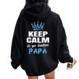 Keep Calm Annuncio Gravidanza Papà Presto Diventa Mamma Neo Felpa con cappuccio oversize da donna con stampa posteriore Black