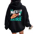 Le Meilleur Peintre Artiste Peinture Homme Cadeau Women Oversized Hoodie Back Print Black