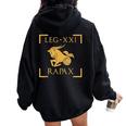 Legio Xxi Rapax Capricorno Emblema Legione Romana Felpa con cappuccio oversize da donna con stampa posteriore Black