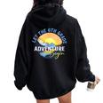 Let The 6Th Grade Adventure Begin Sixth Grade Teacher Women Oversized Hoodie Back Print Black