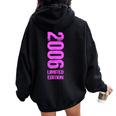 Limited Edition 2006 Compleanno Donne Ragazze 2006 Felpa con cappuccio oversize da donna con stampa posteriore Black