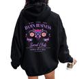 Mind Your Own Damn Business Harris Walz Waltz 2024 Floral Women Oversized Hoodie Back Print Black