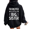 Promoted To Big Sister Camicia Donna Adolescente Ragazza Big Sis Felpa con cappuccio oversize da donna con stampa posteriore Black