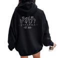 Promoted To Grandma 2025 Pregnancy Floral New Grandma 2025 Women Oversized Hoodie Back Print Black