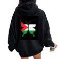 Regali Palestinesi Per Donne Uomini Bambini Gratis Felpa con cappuccio oversize da donna con stampa posteriore Black