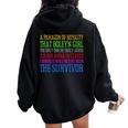 Six Queens Testo Della Canzone Felpa con cappuccio oversize da donna con stampa posteriore Black