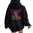 I Sparkle Even In Mud Team Girls Mud Run Princess Atv Women Oversized Hoodie Back Print Black