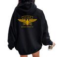 Spqr Águila Romana Roma Invicta Women Oversized Hoodie Back Print Black