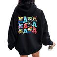 Toy Nana Story Fathers Day Women Women Oversized Hoodie Back Print Black