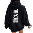 Vintage 1943 Edición Limitada Cumpleaños 1943 Hombres Women Oversized Hoodie Back Print Black