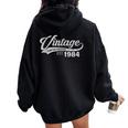 Vintage 1984 40 Años Regalo 40 Cumpleaños Hombre Women Oversized Hoodie Back Print Black