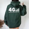 4G Gather Grow Give Go God Jesus Faith Quote Christian Women Oversized Hoodie Back Print Forest