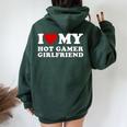 Amo La Mia Ragazza Sexy Gamer I Heart My Hot Girlfriend Felpa con cappuccio oversize da donna con stampa posteriore Forest