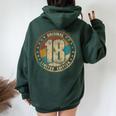 Anni 18 Decorazioni Maschio Gadget Anni 18 Ragazzo Ragazza Felpa con cappuccio oversize da donna con stampa posteriore Forest