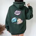 Annuncio Di Gravidanza Mamma In Attesa Di Gravidanza Felpa con cappuccio oversize da donna con stampa posteriore Forest
