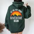 Back To School Let The 4Th Grade Adventure Begin 2024 Women Oversized Hoodie Back Print Forest