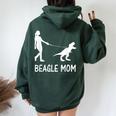 Beagle Mamma Cane Beagle Mama Dinosauro Donne Festa Della Madre Felpa con cappuccio oversize da donna con stampa posteriore Forest